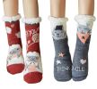 2 Pairs Thicken Knit Cozy Warm Fuzzy Slipper Socks With Non-slip Grippers, Sheep and Cat