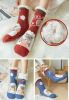 2 Pairs Thicken Knit Cozy Warm Fuzzy Slipper Socks With Non-slip Grippers, Sheep and Cat