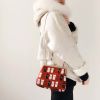 Lucky Cat Pattern Ladies Handbag Retro Clutch Bag/Crossbody Bag Womens Chain Purses