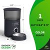 Automatic Cat Feeder with Timer 135 Oz, Black Automatic Dog Feeder with Timer, Voice Recorder 4L