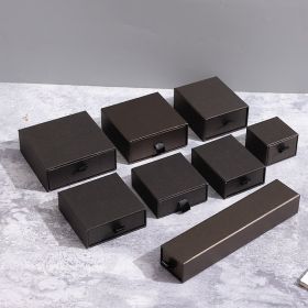 Jewelry Bracelet Jewelry Packaging Box Necklace Ring Earrings Drawer Storage Tray Custom Pull Gift Box (Option: Coffee-10.8X10.8X4.2cm)