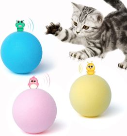 Potaroma Chirping Cat Toys Balls with SilverVine Catnip; 2022 Upgraded; 3 Pack Fluffy Interactive Cat Kicker; 3 Lifelike Animal Sounds; Kitty Kitten C (Style: EVA Foam)