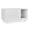 Cat Litter Box Enclosure with Divider and Double Doors