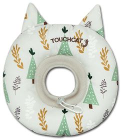 Touchcat 'Ringlet' Licking and Scratching Adjustable Pillow Cat Neck Protector (Color: White, size: medium)