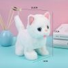 Electric Cat Plush Toy Walking Barking Cute Pet Dog With Battery Control Birthday Gift For Boy Girl Kawaii Electronic Plush Toys