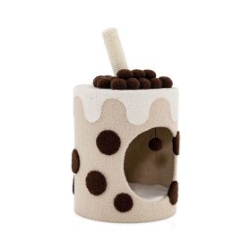 New Cute Cat Tree Tower with Scratching Post (Color: Coffee, Type: Pet entertainment)