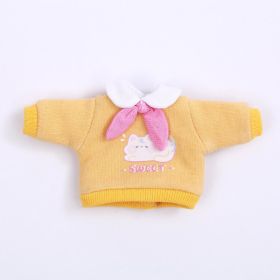 OB11 Clothes Cat Hooded Sweater Coat Shoes for Obitsu11, Molly Doll Apparel, GSC, YMY Body, 1/12bjd Doll Clothes Accessories (Color: yellow)