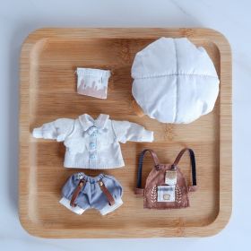 OB11 Clothes Cat Hooded Sweater Coat Shoes for Obitsu11, Molly Doll Apparel, GSC, YMY Body, 1/12bjd Doll Clothes Accessories (Color: grey suit)