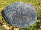 Cat Bed Round Soft Plush Burrowing Cave Hooded Cat Bed Donut for Dogs & Cats, Faux Fur Cuddler Round Comfortable Self Warming pet Bed