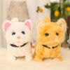 Electric Cat Plush Toy Walking Barking Cute Pet Dog With Battery Control Birthday Gift For Boy Girl Kawaii Electronic Plush Toys